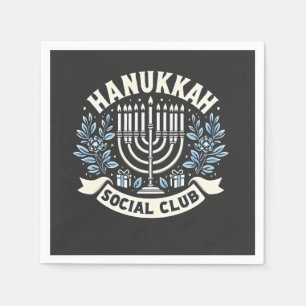 Serviette En Papier Hanoukka Social Club Funny Jewish Hanoukka