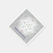 Serviette En Papier Hanoukka Star et Snowflakes Grey (Coin)
