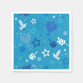 Serviette En Papier Hanoukka Stars en papier serviettes (Devant)