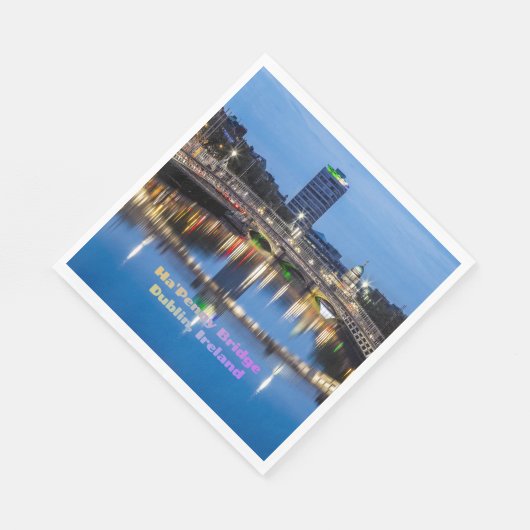 Serviette En Papier Ha'Penny Bridge, Dublin, Irlande (Coin)