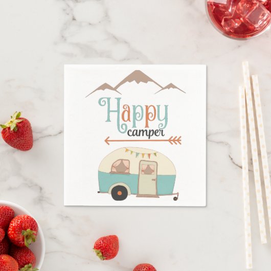 Serviette En Papier HAPPER CAMPER mignon Retro RV (En situation)