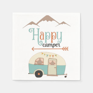 Serviette En Papier HAPPER CAMPER mignon Retro RV