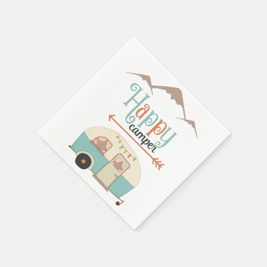 Serviette En Papier HAPPER CAMPER mignon Retro RV (Coin)