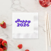 Serviette En Papier Happy 2026 (En situation)