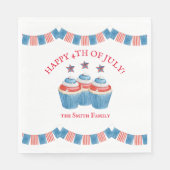 Serviette En Papier Happy 4 juillet Papier Napkin (Devant)