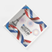 Serviette En Papier Happy Bastille Day - 14th July (Coin)