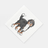 Serviette En Papier Happy Bernese Mountain Dog - Comic - Chiens - Cart (Coin)