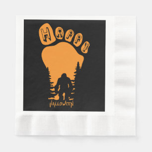 Serviette En Papier Happy Big Foot Halloween