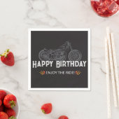 Serviette En Papier Happy Biker Birthday Motorcycle Rider (En situation)