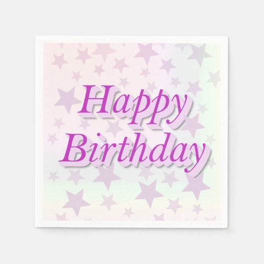 Serviette En Papier Happy Birthday!! (Devant)