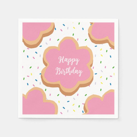Serviette En Papier Happy Birthday Cookie Sprinkle Company (Devant)