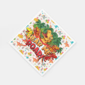 Serviette En Papier Happy Birthday Dinosaur  (Coin)