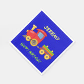 Serviette En Papier Happy Birthday, Toy Train, template (Coin)