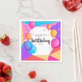 Serviette En Papier Happy Birthday Tu le You (En situation)