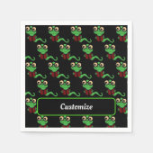 Serviette En Papier Happy Bookworm Black (Devant)