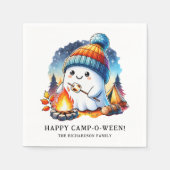 Serviette En Papier Happy Camp-o-ween Ghost Camping Custom Halloween (Devant)
