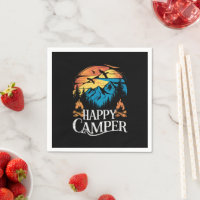 Happy Camper Retro Vintage Matching Camping Crew
