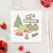 Serviette En Papier Happy Camper Tente Papier Napkin (En situation)