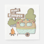 Serviette En Papier Happy Camper Trailer Papier Napkin (Devant)