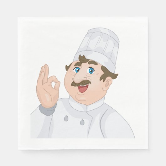 Serviette En Papier Happy Chef Papier serviettes (Devant)