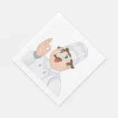 Serviette En Papier Happy Chef Papier serviettes (Coin)