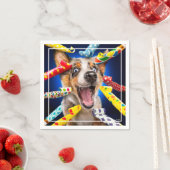 Serviette En Papier Happy Dog Party Blowers (En situation)
