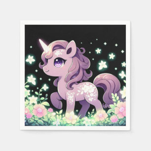 Serviette En Papier Happy Dreamy Unicorn Baby shower