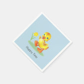 Serviette En Papier Happy Duckling on Light Blue (Coin)