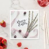 SERVIETTE EN PAPIER HAPPY EASTER (En situation)