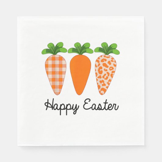 Serviette En Papier Happy Easter Carrot Cute Easter T-Shirt (Devant)