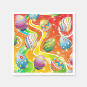 Serviette En Papier Happy Easter Eggs Festive Pattern (Devant)