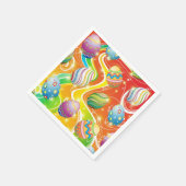 Serviette En Papier Happy Easter Eggs Festive Pattern (Coin)