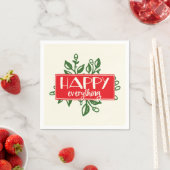 Serviette En Papier Happy Everything Vacances Papier Napkins (En situation)
