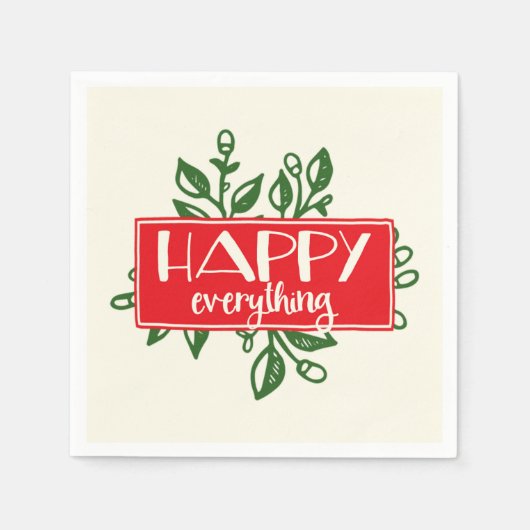 Serviette En Papier Happy Everything Vacances Papier Napkins (Devant)