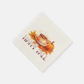 Serviette En Papier Happy Fall Coffee Citrouille (Coin)