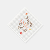 Serviette En Papier Happy Fall Y'all En vichy Motif Wreath (Coin)