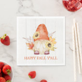 Serviette En Papier Happy Fall Y'All Gnome (En situation)