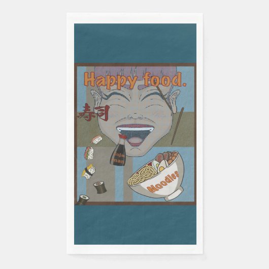 Serviette En Papier Happy food (Devant)