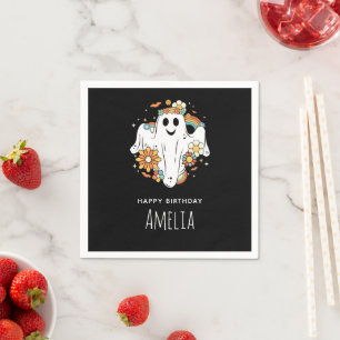 Serviette En Papier Happy Ghost Retro Hippie Vibe