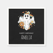 Serviette En Papier Happy Ghost Retro Hippie Vibe (Devant)