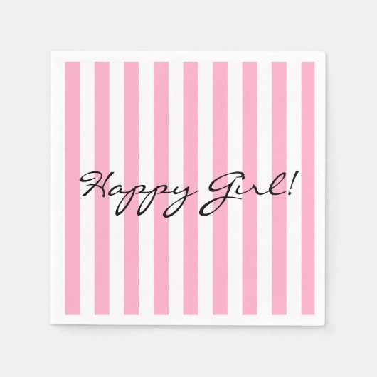 Serviette En Papier Happy Girl Papier Napkin (Devant)