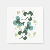 Serviette En Papier Happy Green Clover Feuille Art II (Devant)