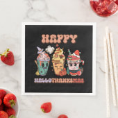 Serviette En Papier Happy HalloThanksMas Funny Dark (En situation)