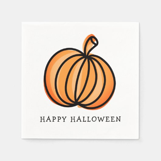 Serviette En Papier Happy Halloween (Devant)