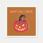Serviette En Papier Happy Halloween Custom Cocktail Citrouille Napkin (Devant)