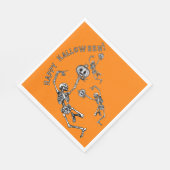 Serviette En Papier Happy Halloween Dancing Skeleton Danse Macabre (Coin)