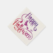 Serviette En Papier Happy Halloween dégradé volant sorcière chat (Coin)