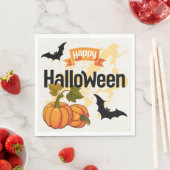 Serviette En Papier Happy Halloween design (En situation)