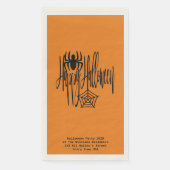 Serviette En Papier Happy Halloween drôle effrayant Araignée Cobweb (Devant)