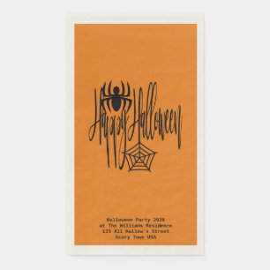 Serviette En Papier Happy Halloween drôle effrayant Araignée Cobweb